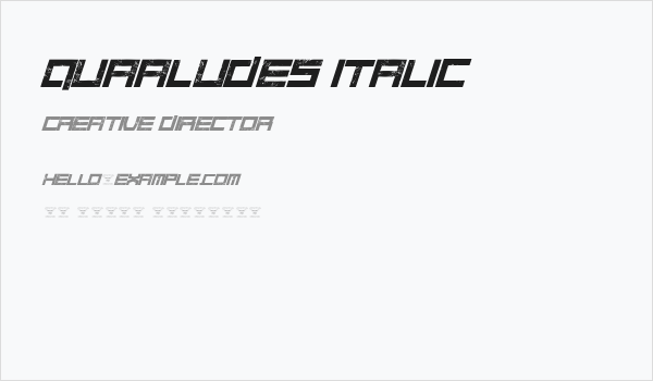 Quaaludes Italic Business Card