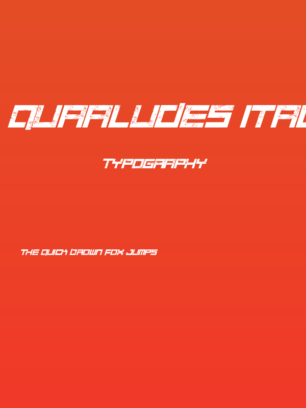 Quaaludes Italic Poster