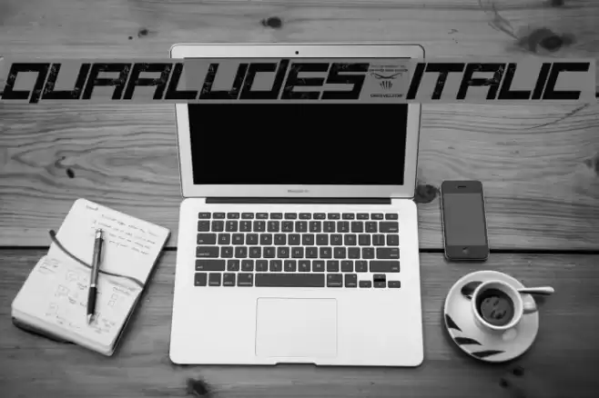 Quaaludes-Italic Font examples