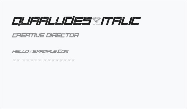 Quaaludes-Italic Business Card