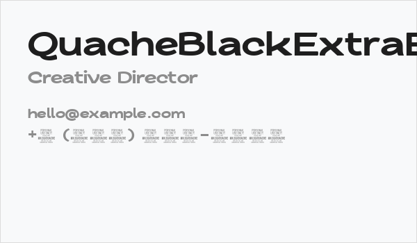 QuacheBlackExtraExpandedPERS Business Card