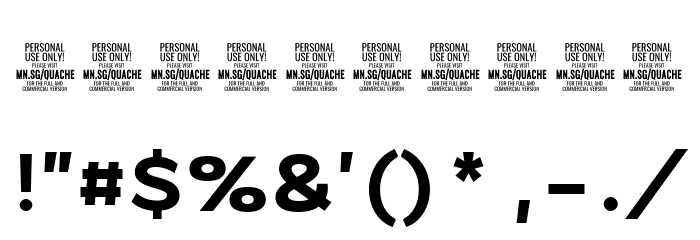 QuacheBlackPERSONAL Font OTHER CHARS