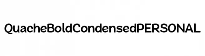QuacheBoldCondensedPERSONAL  नि: शुल्क फ़ॉन्ट्स डाउनलोड