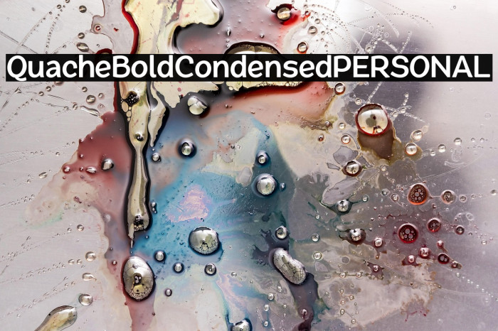 QuacheBoldCondensedPERSONAL Example 1