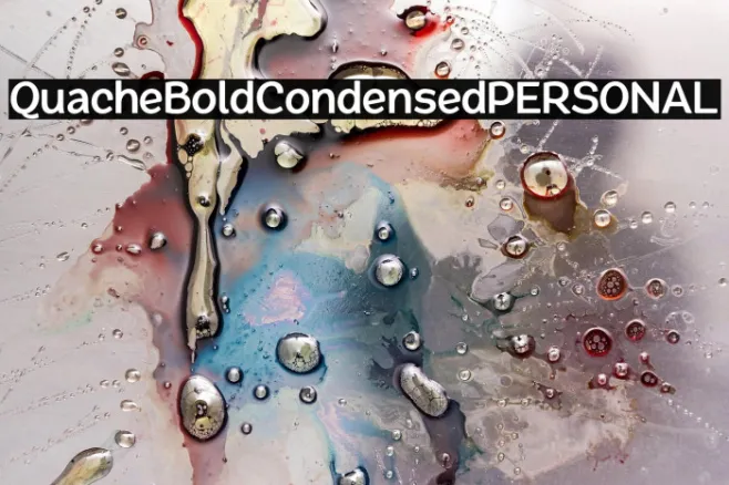 QuacheBoldCondensedPERSONAL Example 1