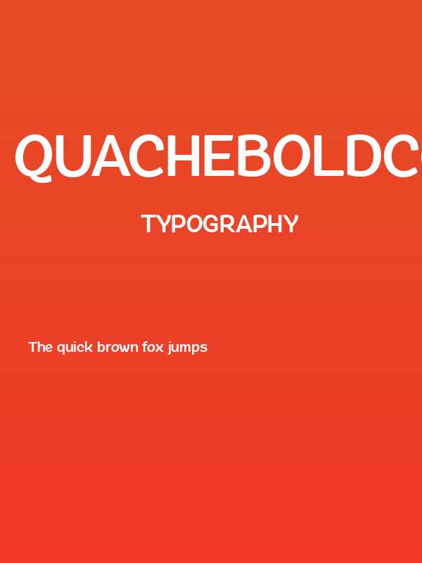 QuacheBoldCondensedPERSONAL Poster