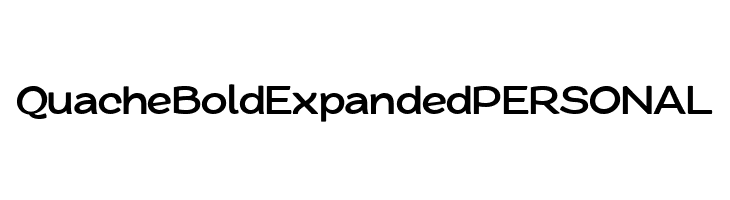 QuacheBoldExpandedPERSONAL  フリーフォントのダウンロード