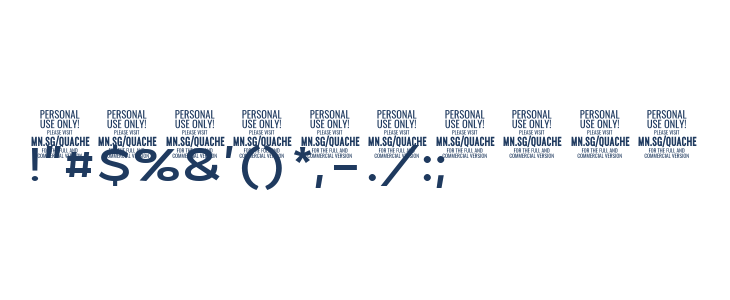 QuacheBoldExpandedPERSONAL Other Characters