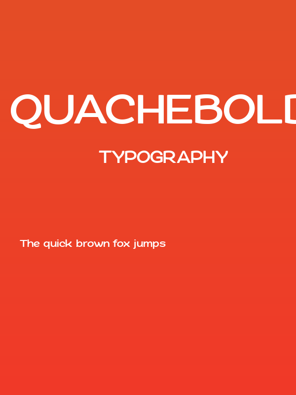 QuacheBoldExpandedPERSONAL Poster