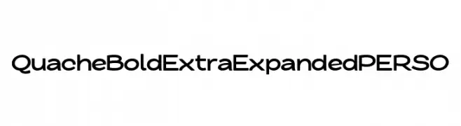 QuacheBoldExtraExpandedPERSO  नि: शुल्क फ़ॉन्ट्स डाउनलोड