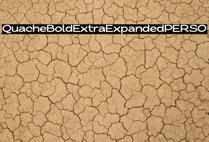 QuacheBoldExtraExpandedPERSO Example 3
