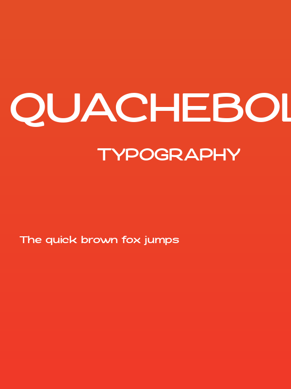 QuacheBoldExtraExpandedPERSO Poster