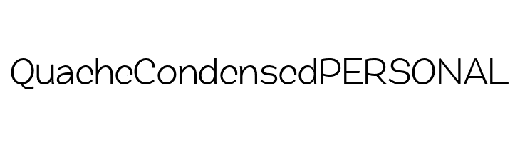 QuacheCondensedPERSONAL  Frei Schriftart Herunterladen