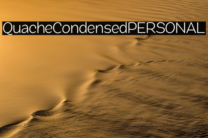 QuacheCondensedPERSONAL Example 1