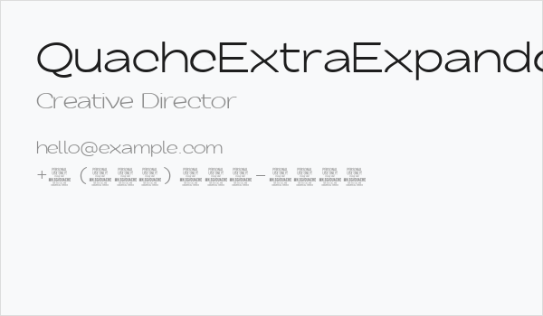 QuacheExtraExpandedPERSONAL Business Card