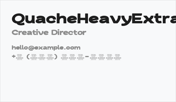 QuacheHeavyExtraExpandedPERS Business Card