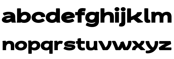 QuacheHeavyExtraExpandedPERS Font LOWERCASE