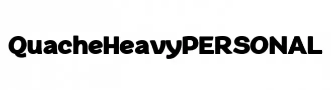 QuacheHeavyPERSONAL  Скачать бесплатные шрифты