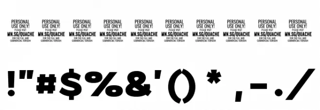 QuacheHeavyPERSONAL Font OTHER CHARS