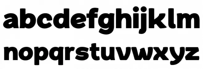 QuacheHeavyPERSONAL Schriftart Kleinbuchstaben