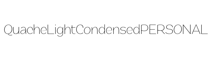 QuacheLightCondensedPERSONAL  नि: शुल्क फ़ॉन्ट्स डाउनलोड