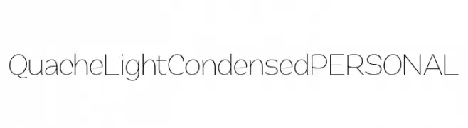 QuacheLightCondensedPERSONAL  Frei Schriftart Herunterladen