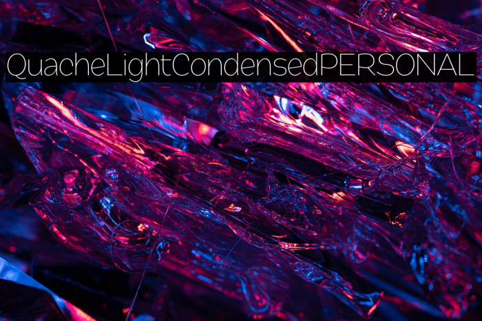QuacheLightCondensedPERSONAL Example 1