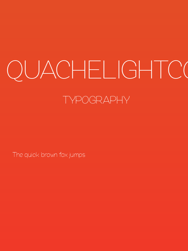 QuacheLightCondensedPERSONAL Poster