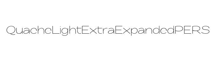QuacheLightExtraExpandedPERS  免费字体下载