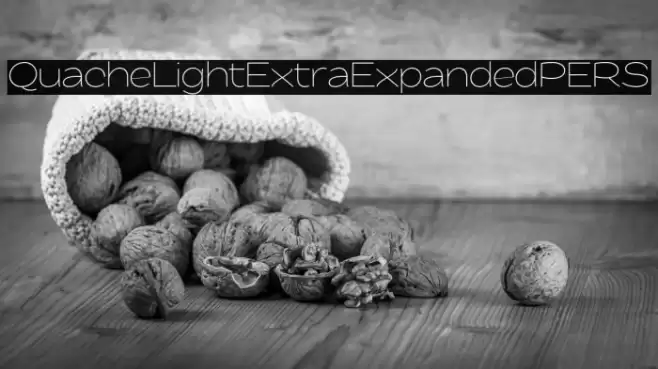 QuacheLightExtraExpandedPERS Font examples