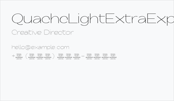 QuacheLightExtraExpandedPERS Business Card