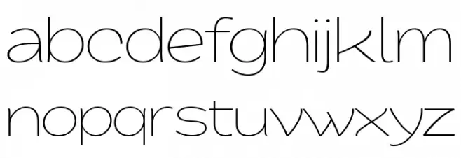 QuacheLightExtraExpandedPERS Schriftart Kleinbuchstaben