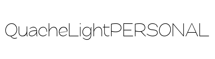 QuacheLightPERSONAL  Frei Schriftart Herunterladen