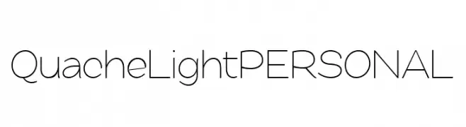 QuacheLightPERSONAL  Frei Schriftart Herunterladen