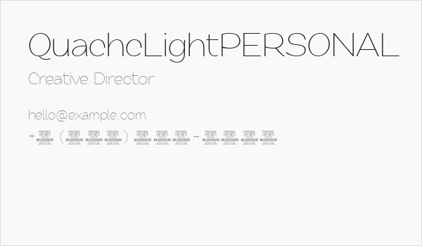 QuacheLightPERSONAL Business Card
