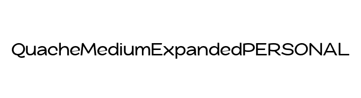 QuacheMediumExpandedPERSONAL  font caratteri gratis