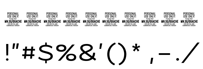 QuacheMediumExpandedPERSONAL Font OTHER CHARS