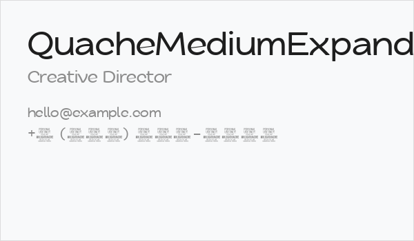 QuacheMediumExpandedPERSONAL Business Card