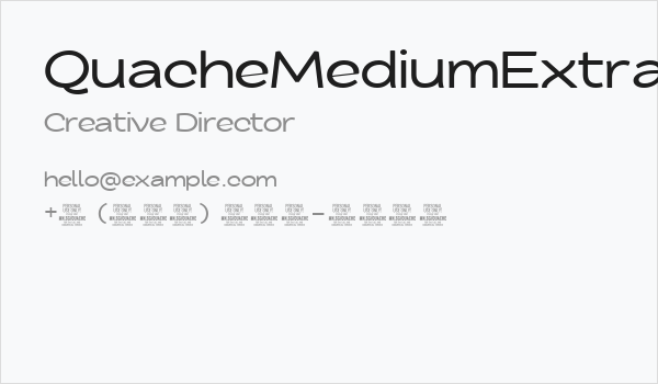 QuacheMediumExtraExpandedPER Business Card
