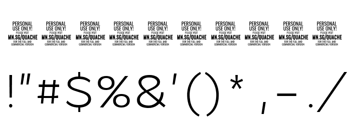 QuachePERSONAL Font OTHER CHARS