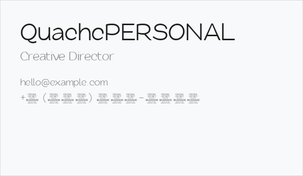 QuachePERSONAL Business Card