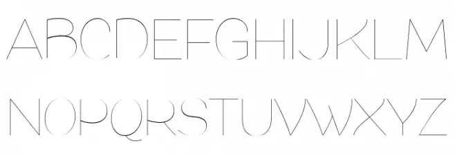 QuacheThinCondensedPERSONAL フォント 大文字