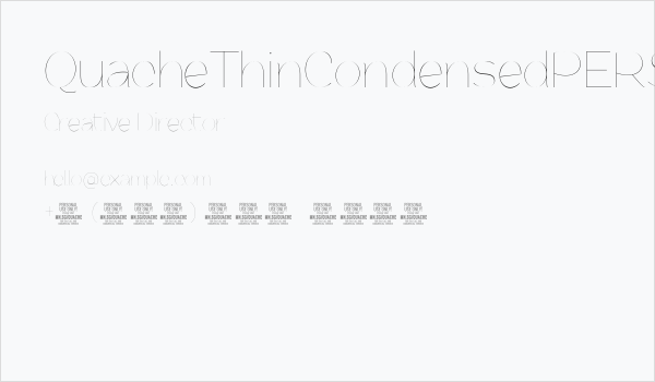 QuacheThinCondensedPERSONAL Business Card