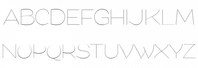 QuacheThinExpandedPERSONAL Font Litere mari