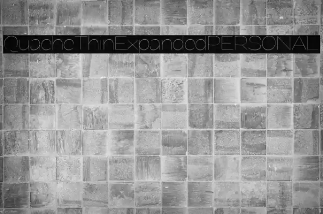 QuacheThinExpandedPERSONAL Font examples
