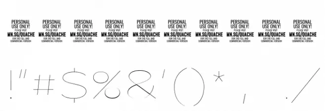 QuacheThinExtraExpandedPERSO Font OTHER CHARS