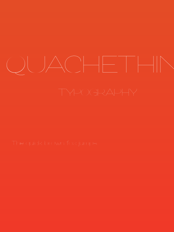 QuacheThinExtraExpandedPERSO Poster