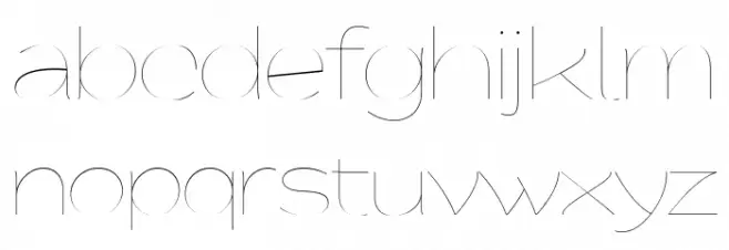 QuacheThinExtraExpandedPERSO 字体 小写