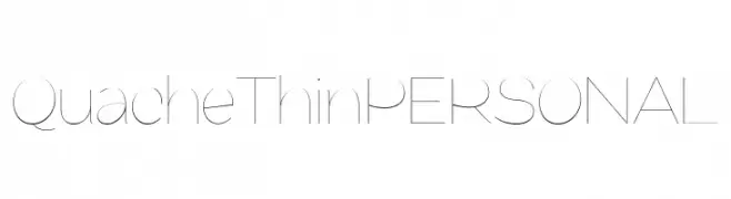 QuacheThinPERSONAL  Frei Schriftart Herunterladen