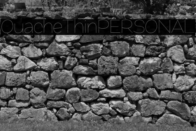 QuacheThinPERSONAL Font examples